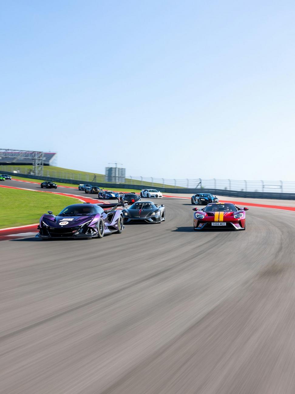 Performance vehicle on track